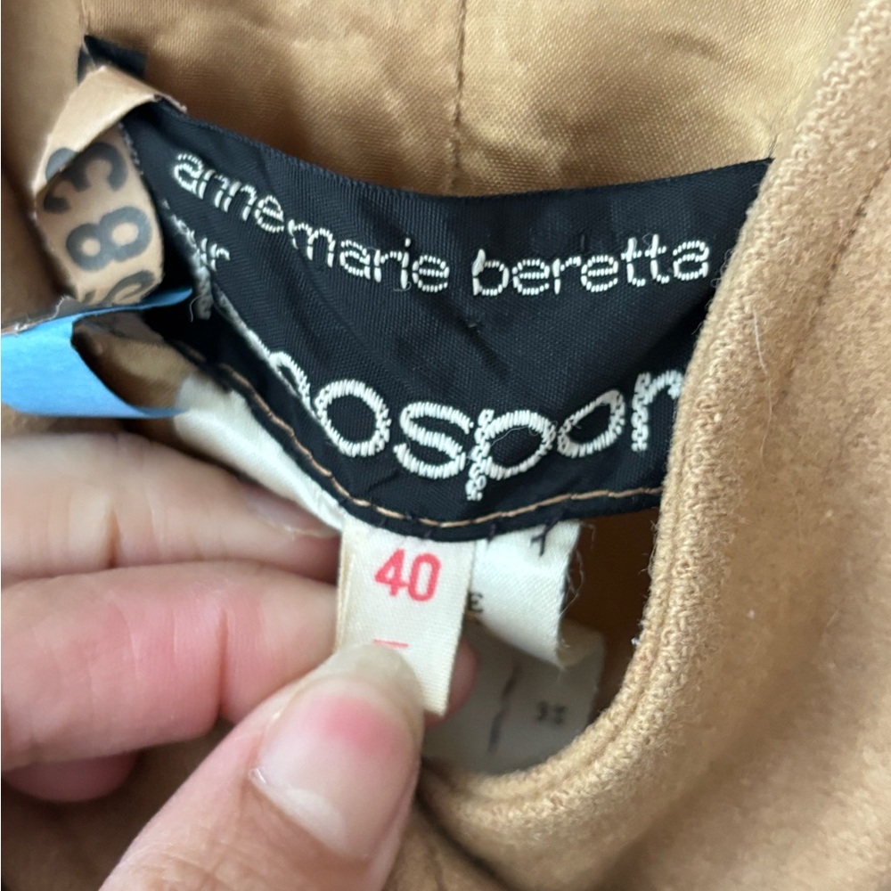 Vintage Luxury! Anne Marie Beretta for Romosport Tan belted Double-Breasted Coat - Picture 8 of 16